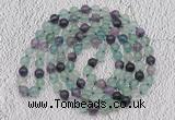 GMN480 Hand-knotted 8mm, 10mm fluorite 108 beads mala necklaces
