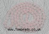 GMN482 Hand-knotted 8mm, 10mm rose quartz 108 beads mala necklaces