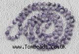 GMN484 Hand-knotted 8mm, 10mm dogtooth amethyst 108 beads mala necklaces