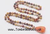 GMN4890 Hand-knotted 8mm, 10mm mookaite 108 beads mala necklace with pendant