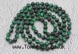 GMN502 Hand-knotted 8mm, 10mm green tiger eye 108 beads mala necklaces