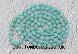 GMN518 Hand-knotted 8mm, 10mm amazonite 108 beads mala necklaces