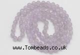 GMN520 Hand-knotted 8mm, 10mm lavender amethyst 108 beads mala necklaces