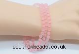 GMN5500 Hand-knotted 6mm matte rose quartz 108 beads mala necklaces