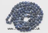 GMN5508 Hand-knotted 6mm matte sodalite 108 beads mala necklaces