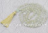 GMN59 Hand-knotted 8mm candy jade 108 beads mala necklace with tassel