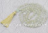 GMN59 Hand-knotted 8mm candy jade 108 beads mala necklace with tassel