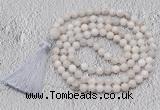 GMN663 Hand-knotted 8mm, 10mm crazy lace agate 108 beads mala necklaces with tassel