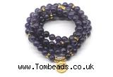 GMN7038 8mm amethyst 108 mala beads wrap bracelet necklace