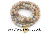 GMN7057 8mm serpentine jasper 108 mala beads wrap bracelet necklaces