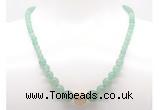 GMN7312 green aventurine graduated beaded necklace & bracelet set