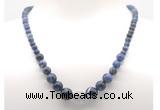 GMN7314 sodalite graduated beaded necklace & bracelet set