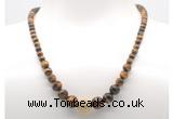 GMN7332 grade AA yellow tiger eye graduated beaded necklace & bracelet set