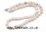 GMN7751 18 - 36 inches 8mm, 10mm round white crazy lace agate beaded necklaces