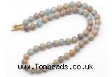 GMN7787 18 - 36 inches 8mm, 10mm round serpentine jasper beaded necklaces