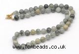 GMN7802 18 - 36 inches 8mm, 10mm round seaweed quartz beaded necklaces