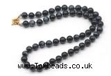 GMN7841 18 - 36 inches 8mm, 10mm round grade AA blue tiger eye beaded necklaces