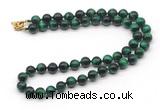 GMN7846 18 - 36 inches 8mm, 10mm round green tiger eye beaded necklaces