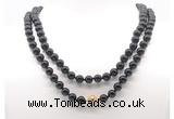 GMN8012 18 - 36 inches 8mm, 10mm black onyx 54, 108 beads mala necklaces