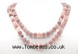 GMN8023 18 - 36 inches 8mm, 10mm strawberry quartz 54, 108 beads mala necklaces