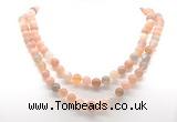 GMN8028 18 - 36 inches 8mm, 10mm moonstone 54, 108 beads mala necklaces