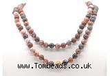 GMN8034 18 - 36 inches 8mm, 10mm brecciated jasper 54, 108 beads mala necklaces