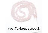 GMN8400 8mm, 10mm rose quartz 27, 54, 108 beads mala necklace with tassel