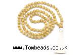 GMN8476 8mm, 10mm grade AA golden tiger eye 27, 54, 108 beads mala necklace with tassel