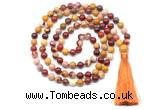 GMN8517 8mm, 10mm mookaite 27, 54, 108 beads mala necklace with tassel