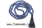 GMN8537 8mm, 10mm lapis lazuli 27, 54, 108 beads mala necklace with tassel