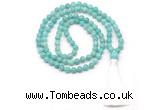 GMN8540 8mm, 10mm amazonite 27, 54, 108 beads mala necklace with tassel