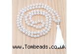 GMN8834 Hand-Knotted 8mm, 10mm Tibetan Agate 108 Beads Mala Necklace