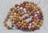 GMN921 Hand-knotted 8mm, 10mm matte mookaite 108 beads mala necklaces