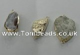 NGC101 20*30mm - 30*45mm freeform druzy agate connectors wholesale