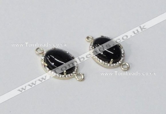 NGC1025 10*14mm oval agate gemstone connectors wholesale