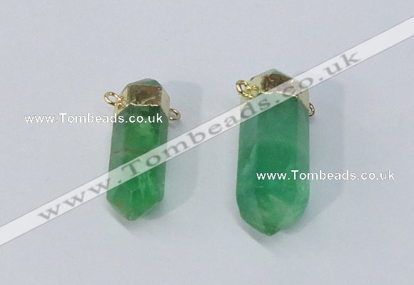 NGC1037 10*30mm – 15*40mm sticks fluorite gemstone connectors