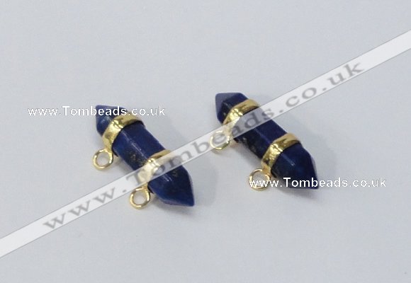 NGC1039 7*30mm – 8*32mm sticks lapis lazuli gemstone connectors