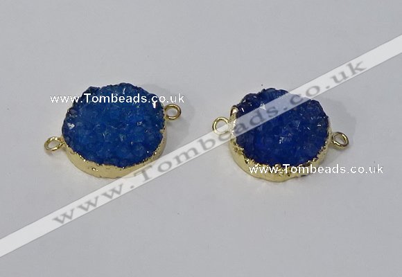 NGC1063 20*22mm freeform druzy agate connectors wholesale