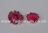 NGC1078 15*20mm - 30*35mm freeform druzy agate connectors wholesale