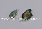 NGC1090 18*25mm - 25*35mm freeform druzy agate gemstone connectors