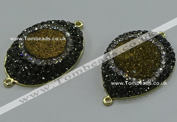 NGC1149 25*35mm freeform druzy agate connectors wholesale