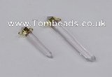 NGC1198 8*35mm - 10*60mm sticks white crystal connectors wholesale