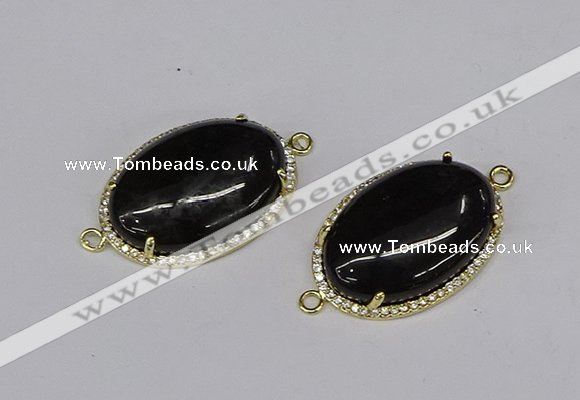 NGC1208 22*30mm oval agate gemstone connectors wholesale