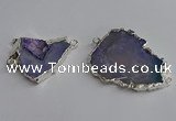 NGC1291 25*35mm - 35*45mm freeform druzy agate connectors