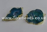 NGC1305 25*35mm - 35*45mm freeform druzy agate connectors