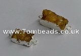 NGC1311 10*14mm - 12*16mm rectangle druzy agate connectors