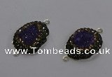 NGC1376 18*25mm freeform druzy agate gemstone connectors