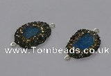 NGC1378 18*25mm freeform druzy agate gemstone connectors