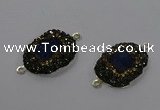 NGC1380 18*25mm freeform druzy agate gemstone connectors