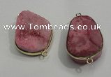 NGC14 20*30mm - 25*35mm freeform druzy agate connectors